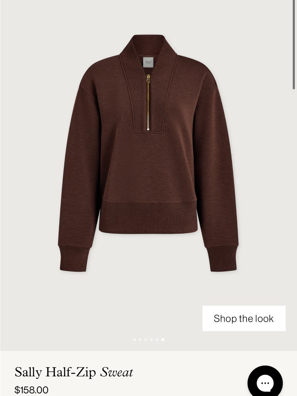 Varley Sally Half-Zip Sweat  NWT